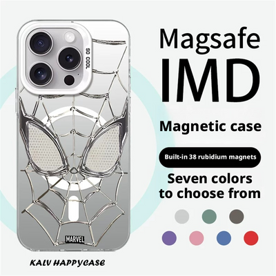 [MagSafe Compatible] Spider-Man Series iPhone 12 Case – Iridescent Silver Premium Shockproof Protective Cover - i-Station Mobile Phone & Electronic Device Repair and Accessories