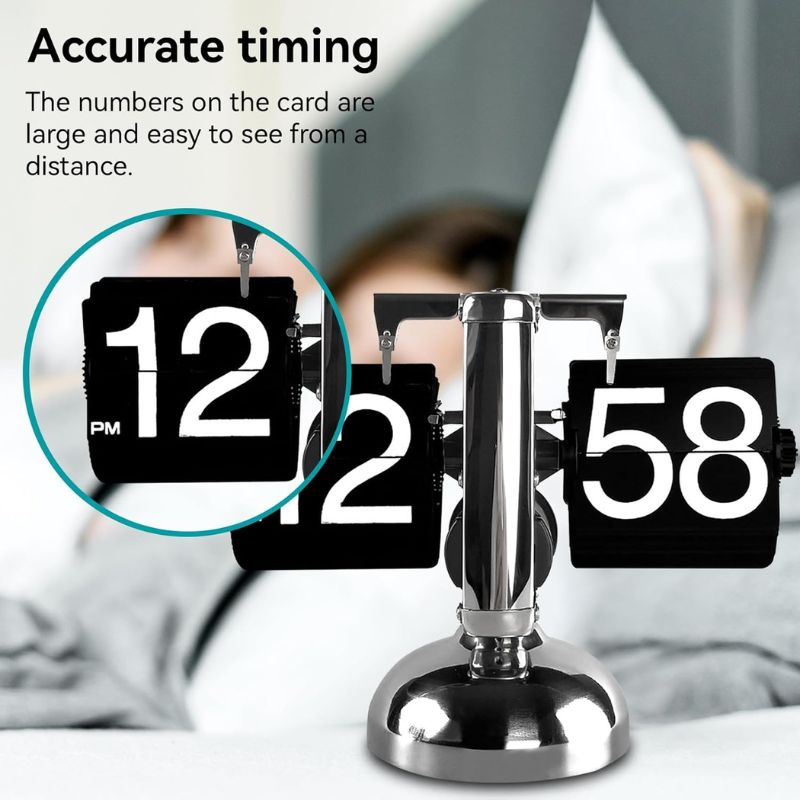 Load image into Gallery viewer, Flip Desk Shelf Clock - Classic Mechanical-Digital Display Battery Powered
