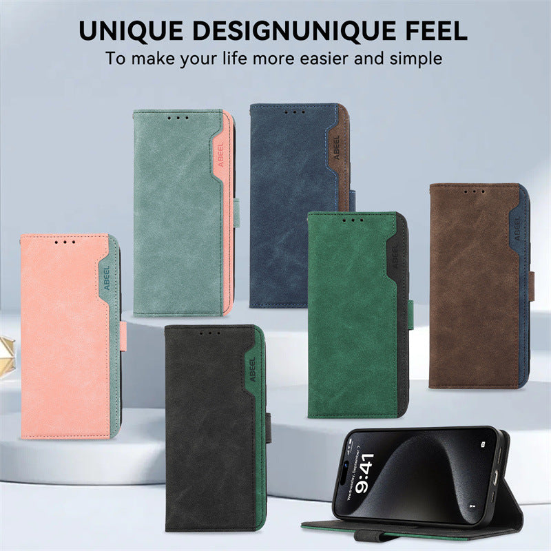 Load image into Gallery viewer, [With Card Solt] Motorola Moto G24/04/04s/E14 4G Color-block Leather Flip Phone Wallet Series Case
