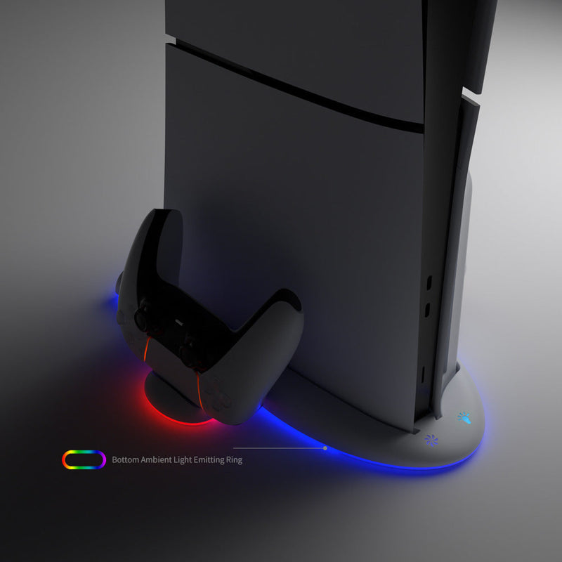 Load image into Gallery viewer, PlayStation 5/PS5 -  Charging Dock Station Cooling Stand with RGB Light &amp; DualSense Controller Charging Slot - Polar Tech Australia
