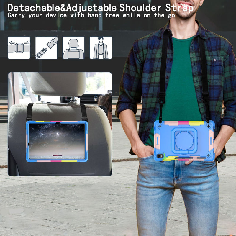 Load image into Gallery viewer, [Built-in Shoulder Strap][With Pen Slot] Samsung Galaxy Tab S11 11&quot; (2025) EVA Friendly Heavy Duty Ring Holder Stand Case
