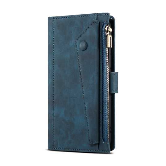 [With Lanyard][With Card Slot] Motorola Moto Edge 20 Lite Leather Zipper Shockproof Wallet Series Case