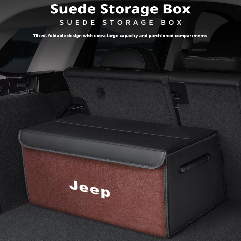 Load image into Gallery viewer, Jeep Trunk Organizer Storage Box – Waterproof Foldable Cargo Box for Cherokee, Renegade, Compass, Wrangler &amp; Grand Cherokee
