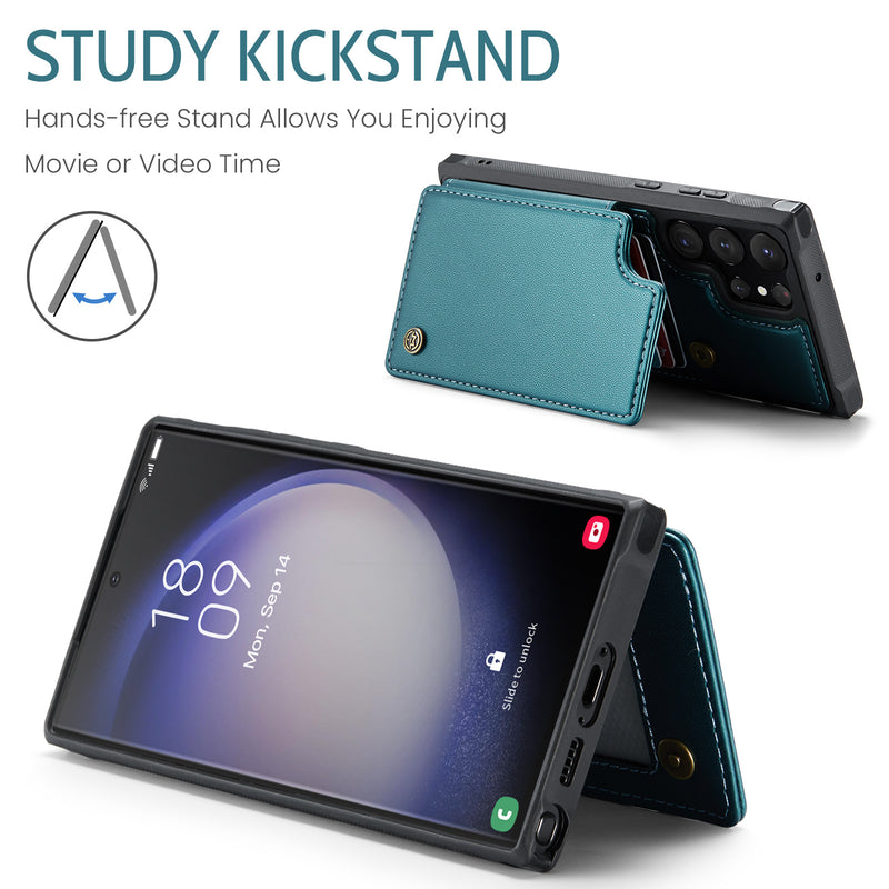 Load image into Gallery viewer, [With Card Slot] Samsung Galaxy S26/Plus/Ultra - RFID Flip Premium Leather Wallet Series Case
