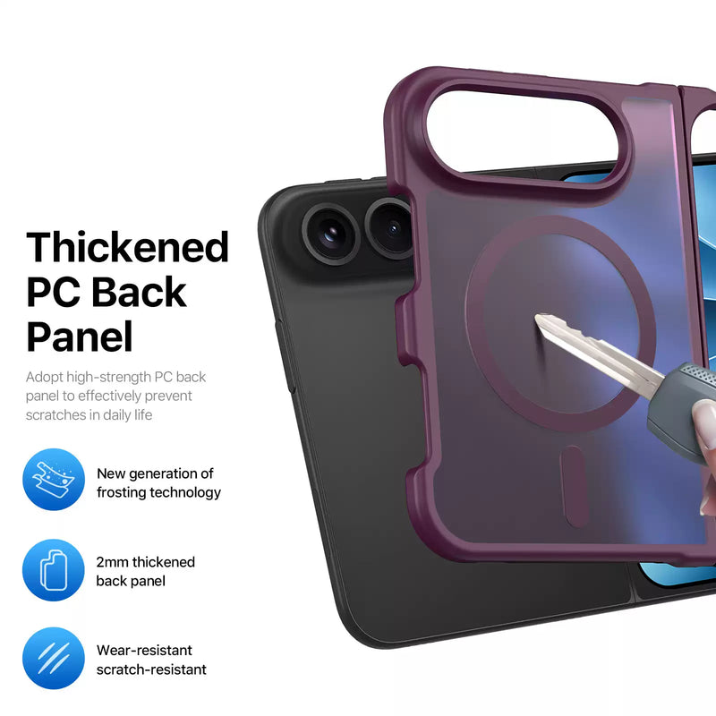 Load image into Gallery viewer, [MagSafe Compatible] Apple iPhone Ultra Fold - Frosted Clear Magnetic Shockproof Full-Coverage Protective Case
