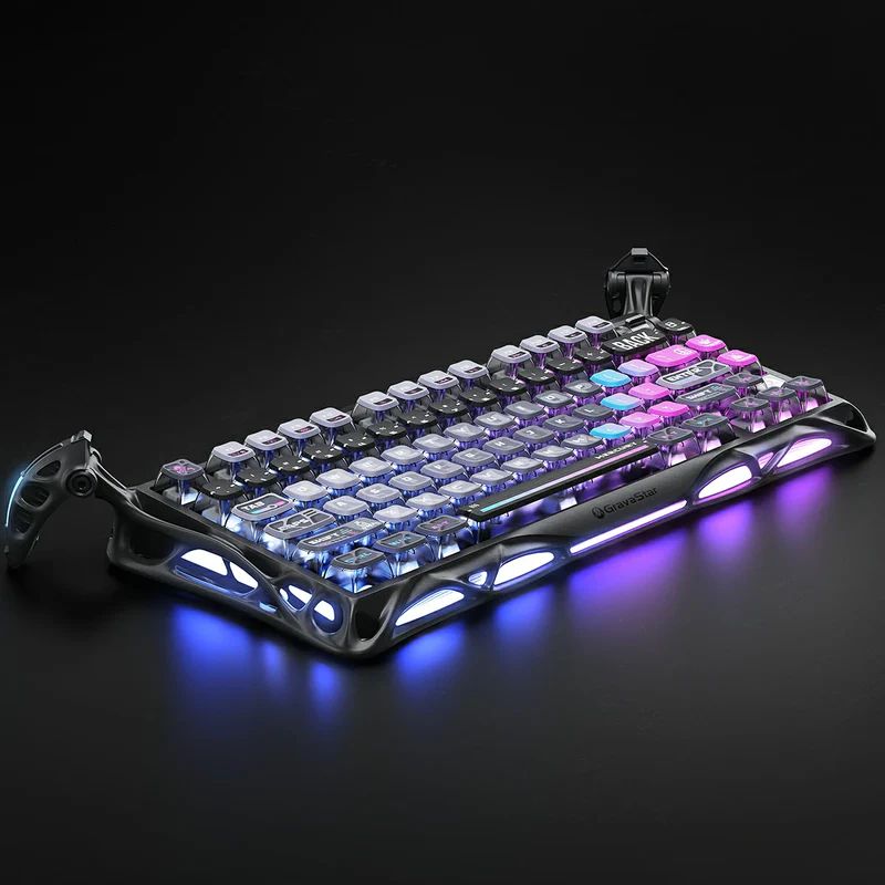 Load image into Gallery viewer, Gravastar Mercury K1 Pro 75% Wireless Mechanical Gaming Keyboard Aluminum Alloy Material With RGB Lighting
