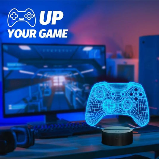 3D Gamepad Night Light Desk Lamps Kids Room Decor Best Festival Birthday Gifts for Game Fan