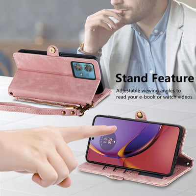 [With Strap][With Card Slot] Motorola Moto G85 Leather Shockproof Flip Wallet Series Case - i-Station Mobile Phone & Electronic Device Repair and Accessories