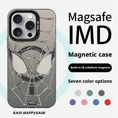 [MagSafe Compatible] Spider-Man Series iPhone 12 Case – Iridescent Silver Premium Shockproof Protective Cover - i-Station Mobile Phone & Electronic Device Repair and Accessories