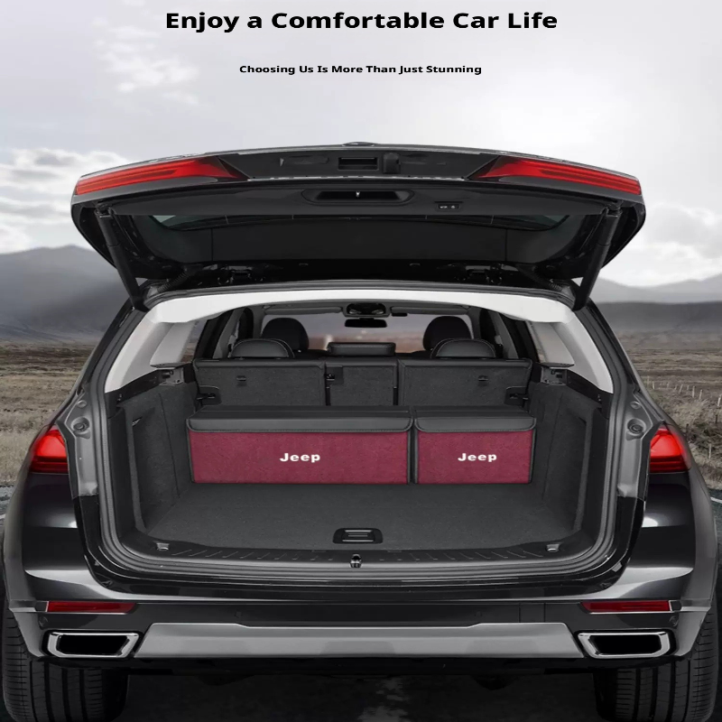 Load image into Gallery viewer, Jeep Trunk Organizer Storage Box – Waterproof Foldable Cargo Box for Cherokee, Renegade, Compass, Wrangler &amp; Grand Cherokee

