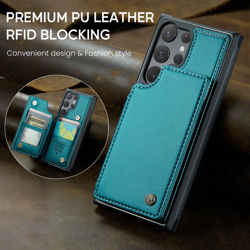 Load image into Gallery viewer, [With Card Slot] Samsung Galaxy S26/Plus/Ultra - RFID Flip Premium Leather Wallet Series Case
