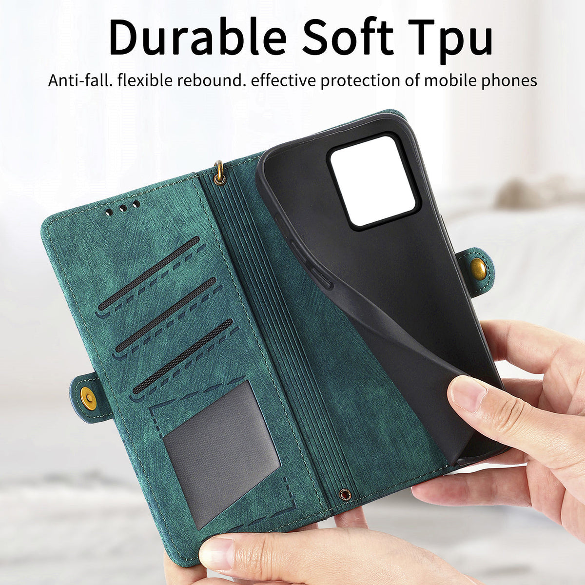 [With Strap][With Card Slot] Motorola Moto G85 Leather Shockproof Flip Wallet Series Case - i-Station Mobile Phone & Electronic Device Repair and Accessories