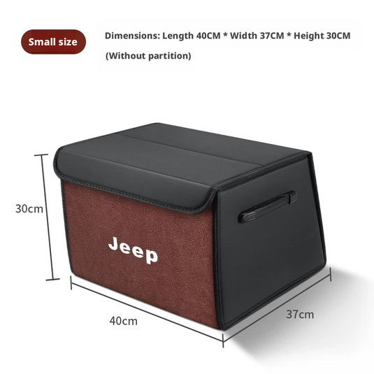 Jeep Trunk Organizer Storage Box – Waterproof Foldable Cargo Box for Cherokee, Renegade, Compass, Wrangler & Grand Cherokee