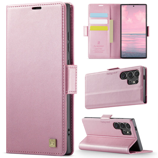[With Card Slot] Samsung Galaxy S25/Plus/Ultra/Edge - Premium Leather Shockprppf Flip Case