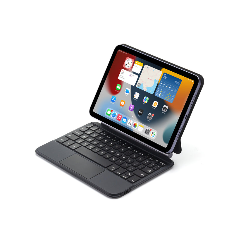 Load image into Gallery viewer, Apple iPad Mini 8.3&#39;&#39; 6/7th Gen (2021/2024) - Easy-Set Floating Cantilever Stand Precision Multi-Touch Trackpad Smart Wireless Keyboard Case With Backlit Keys
