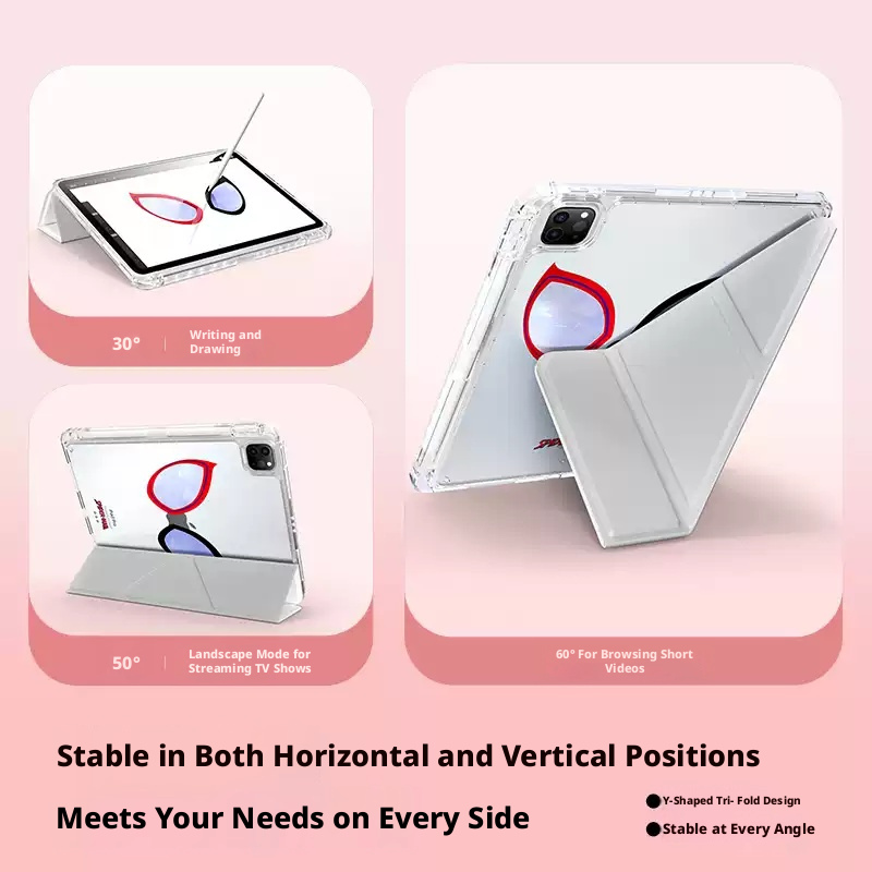 Load image into Gallery viewer, Apple iPad Air 11-inch M2/M3/M4 (2024/2025/2026) Spider-Man Web Y-Fold 360° Rotating Stand Shockproof Flip Cover Case
