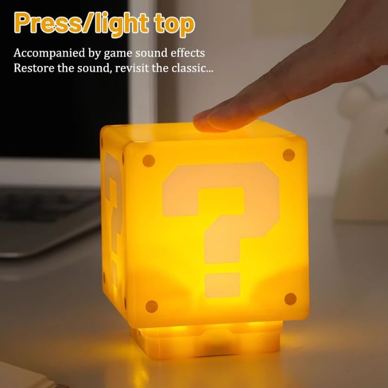 Load image into Gallery viewer, Mario Review The Classics 3D Icon Light Night Lights Children, Mark Soundtrack Lamp Cube For Bedroom Gaming Room
