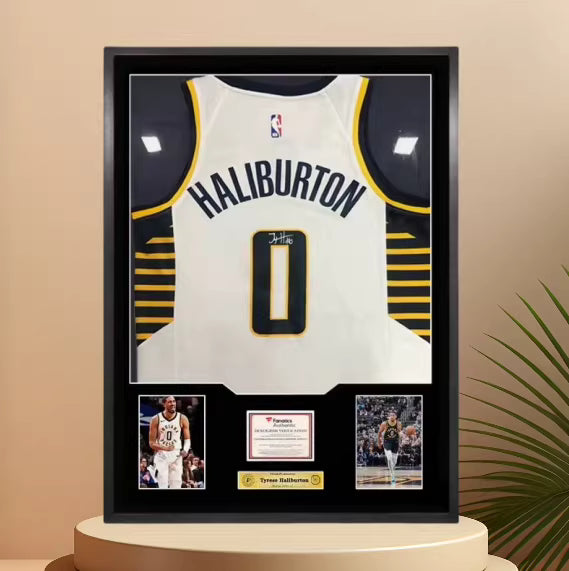 Load image into Gallery viewer, Tyrese Haliburton Indiana Pacers Framed Jersey Display (60×80cm) – Facsimile Signature Edition - i-Station Mobile Phone &amp; Electronic Device Repair and Accessories
