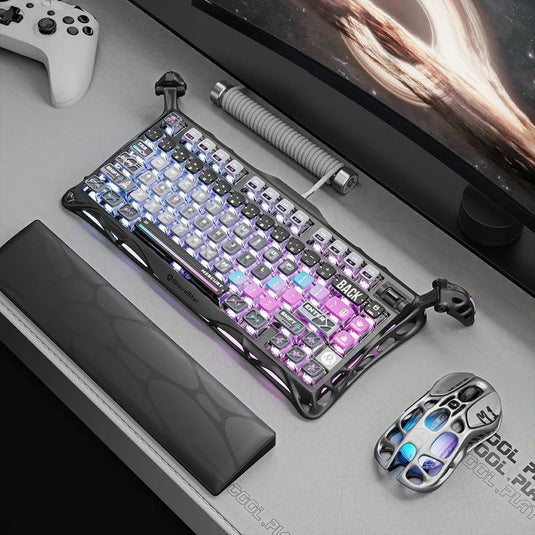 Gravastar Mercury K1 Pro 75% Wireless Mechanical Gaming Keyboard Aluminum Alloy Material With RGB Lighting