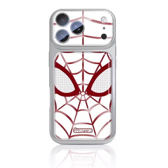 Apple iPhone 16/Plus/Pro/Pro Max/e - Spider-Man Series Line Art Mask Premium Shockproof Protective Case