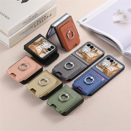 [With Magnetic Card Holder] Motorola Moto Razr 60/Ultra Anti-drop Protective Flip Stand Case