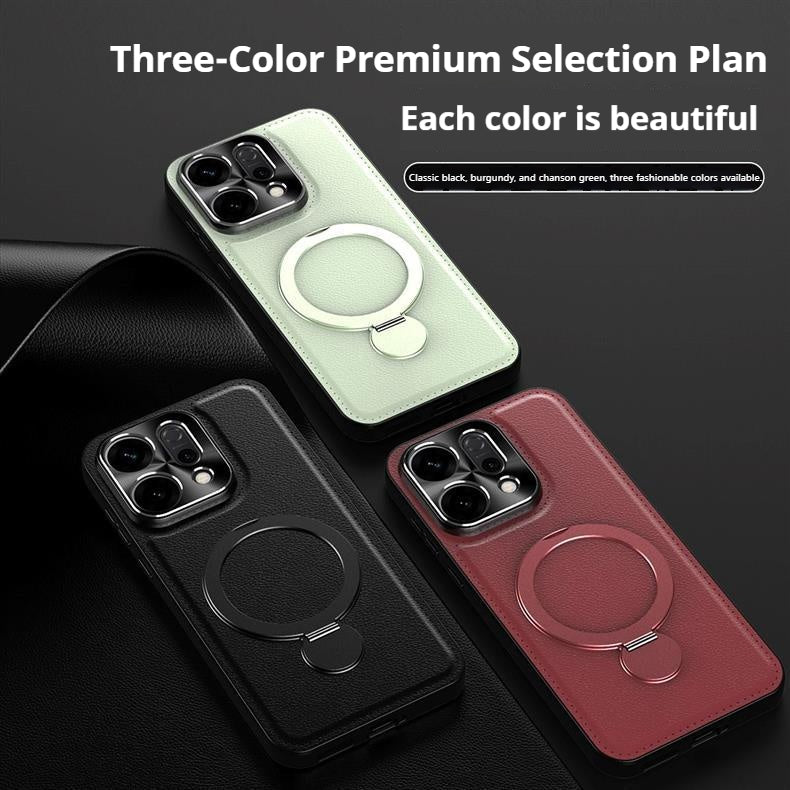 Load image into Gallery viewer, [Built-in Stand] Oppo Reno12 &amp; Pro Full-Cover Metal Magnetic Stand PU Leather Phone Case
