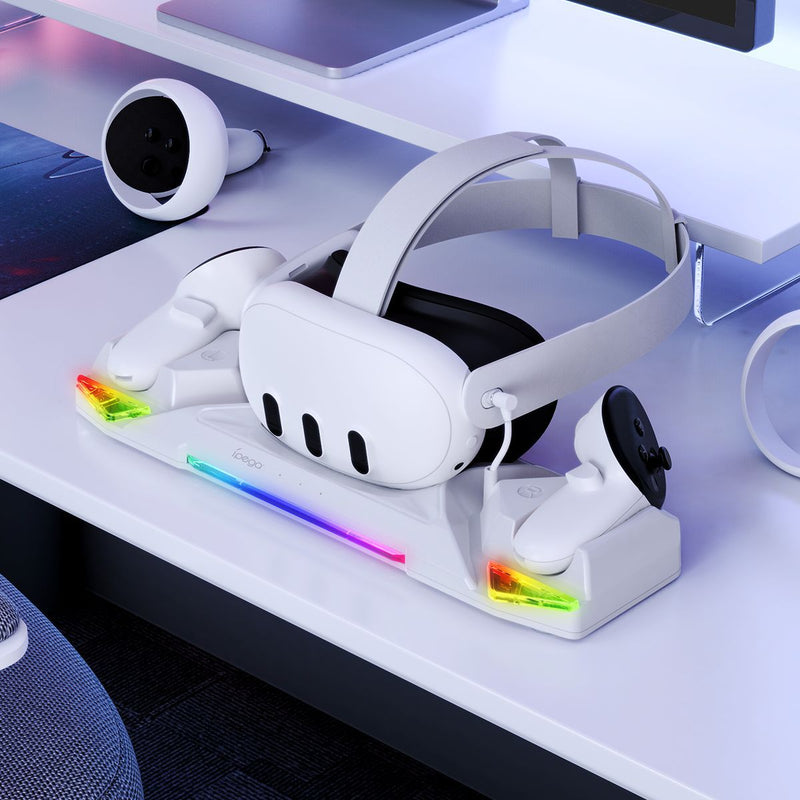Load image into Gallery viewer, Meta Quest 3/Quest 3S/Quest 2 - IPEGA VR Headset &amp; Controllers Charging Dock with RGB Contact Points - i-Station Mobile Phone &amp; Electronic Device Repair and Accessories
