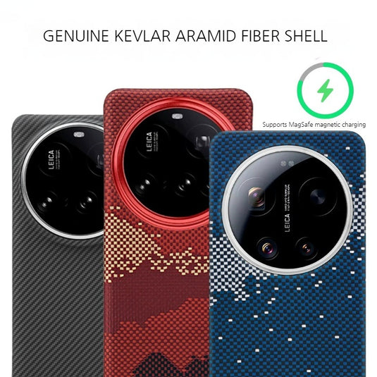 [Magsafe Compatible] Xiaomi Mi 17 Ultra - Magnetic Built-in Kevlar-Texture Fiber Phone Case
