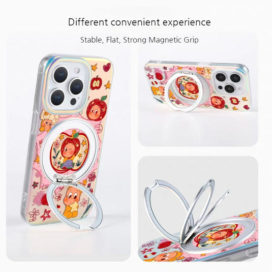 [Magsafe Compatible][Built-in Stand] Apple iPhone 16/Pro/Pro Max/Plus - Cartoon Cute Shockpoof Case