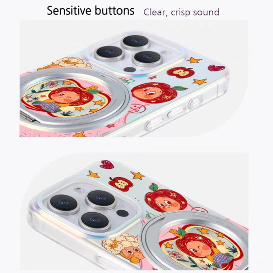 [Magsafe Compatible][Built-in Stand] Apple iPhone 16/Pro/Pro Max/Plus - Cartoon Cute Shockpoof Case