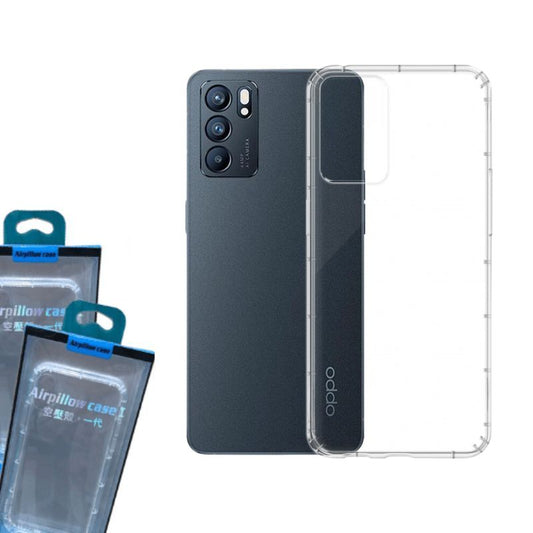 OPPO Reno6 5G - Transparent Airpillow Air Cushion TPU Shock proof Case