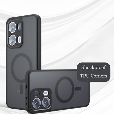 [Magsafe Compatible] OPPO Reno13 Pro Semi-Transparent Frosted Case with Shockproof TPU Corners & Anti-Dust, Anti-Fingerprint Design - i-Station Mobile Phone & Electronic Device Repair and Accessories