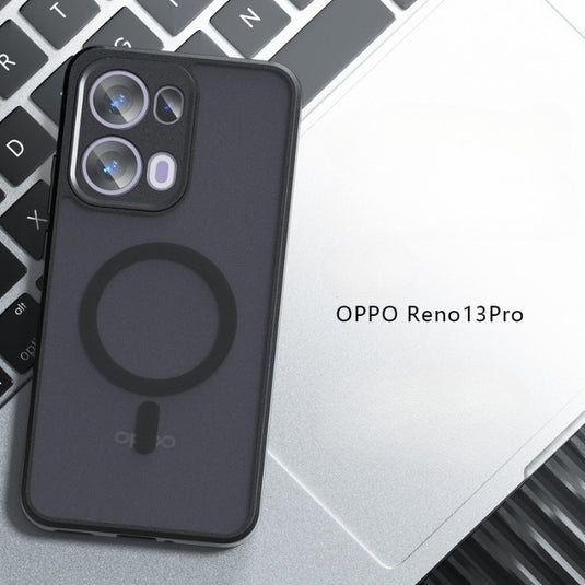 [Magsafe Compatible] OPPO Reno13 Pro Semi-Transparent Frosted Case with Shockproof TPU Corners & Anti-Dust, Anti-Fingerprint Design