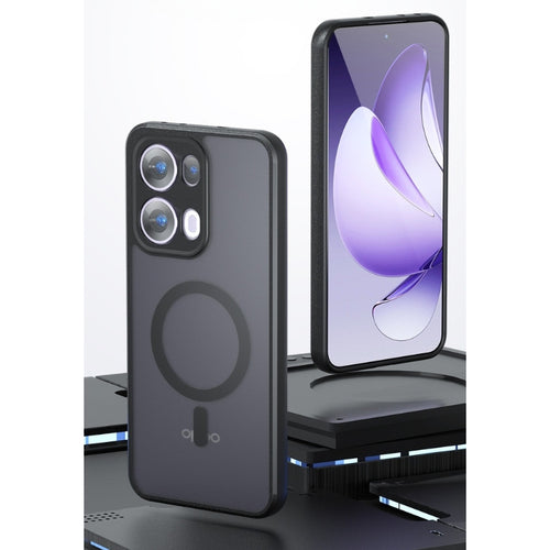 [Magsafe Compatible] OPPO Reno13 Pro Semi-Transparent Frosted Case with Shockproof TPU Corners & Anti-Dust, Anti-Fingerprint Design