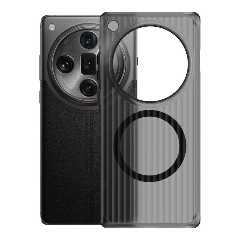 [Magsafe Compatible] OPPO Find X8 - Frosted Semi-Transparent Grid Texture PC Case - i-Station Mobile Phone & Electronic Device Repair and Accessories
