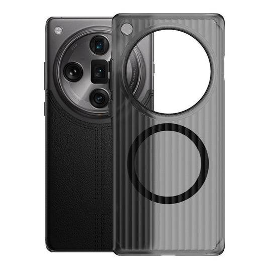 [Magsafe Compatible] OPPO Find X8s+ Plus - Frosted Semi-Transparent Grid Texture PC Case