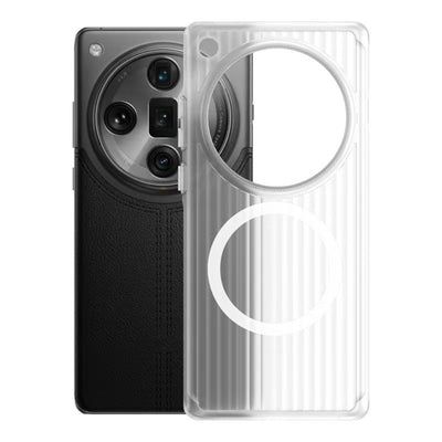 [Magsafe Compatible] OPPO Find X8 - Frosted Semi-Transparent Grid Texture PC Case - i-Station Mobile Phone & Electronic Device Repair and Accessories