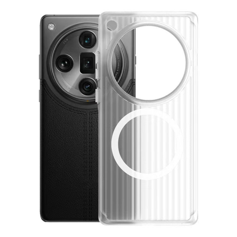 [Magsafe Compatible] OPPO Find X8 - Frosted Semi-Transparent Grid Texture PC Case - i-Station Mobile Phone & Electronic Device Repair and Accessories