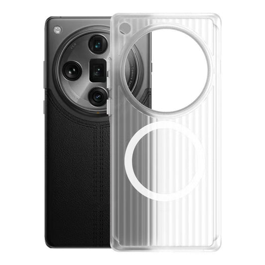 [Magsafe Compatible] OPPO Find X8 - Frosted Semi-Transparent Grid Texture PC Case - i-Station Mobile Phone & Electronic Device Repair and Accessories