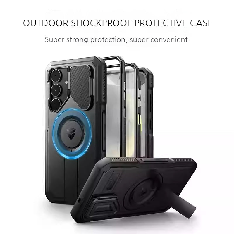 Load image into Gallery viewer, [With Camera Cover][Built-in Stand] Samsung Galaxy S26 Ultra - Dexnor Military Grade Heavy-Duty Shockproof Rugged Case
