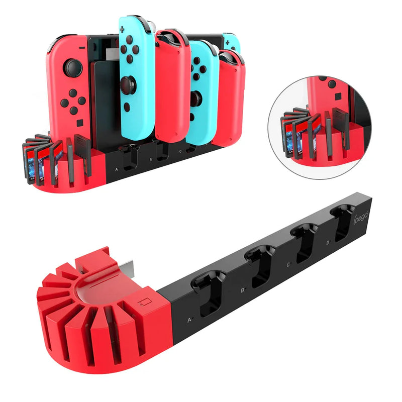 Load image into Gallery viewer, Nintendo Switch Joy-Con Console Holder Charging Stand Base with LED Indicator &amp; Card Slot - Polar Tech Australia
