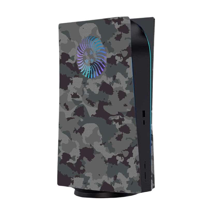 Load image into Gallery viewer, Sony PlayStation 5 PS5 Camo Matte Console Shell Cover with Venting Holes, Dust Filter &amp; RGB Light Strip – Easy Installation
