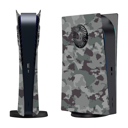 Sony PlayStation 5 PS5 Camo Matte Console Shell Cover with Venting Holes, Dust Filter & RGB Light Strip – Easy Installation