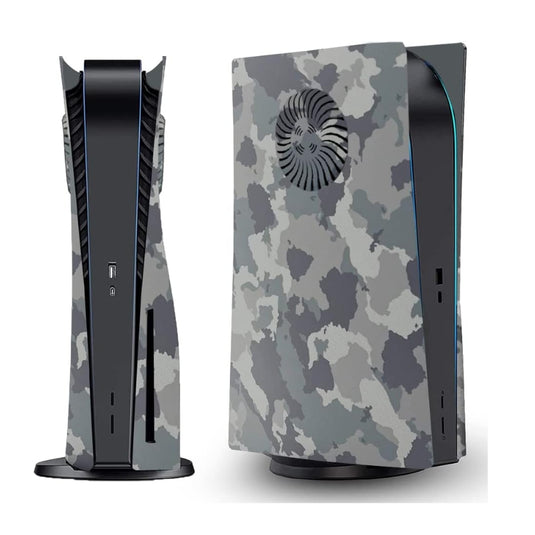 Sony PlayStation 5 PS5 Camo Matte Console Shell Cover with Venting Holes, Dust Filter & RGB Light Strip – Easy Installation