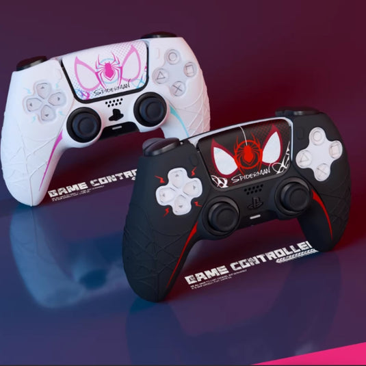 PlayStation PS5 Controller Spider-Man & Venom Silicone Grip Case – Anti-Slip | Touchpad Sticker & Thumb Grips Included