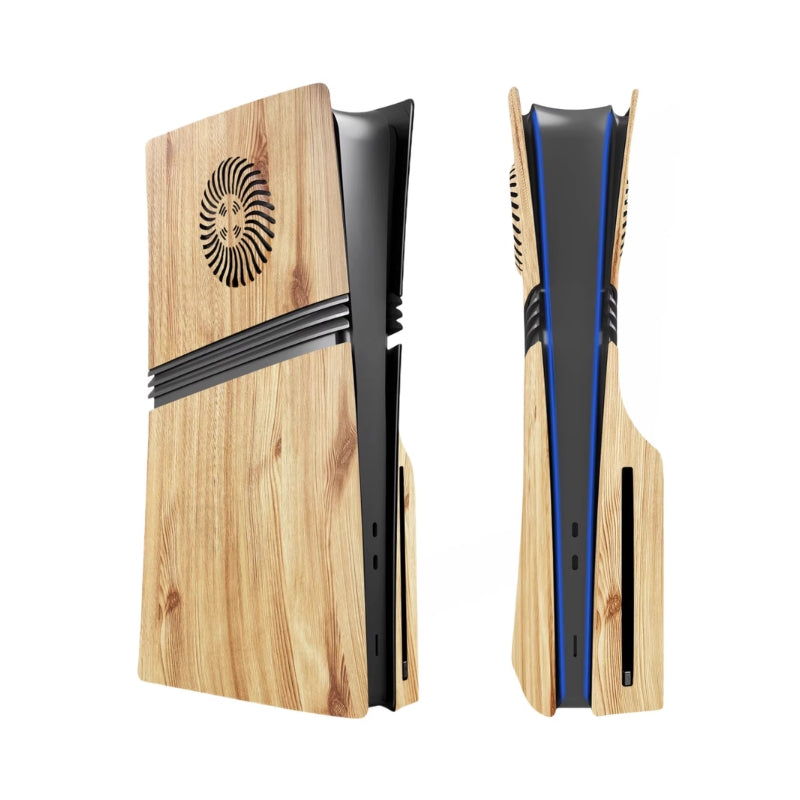 Load image into Gallery viewer, Sony PlayStation PS5 Pro Wood Grain Replacement Console Cover – ABS Protective Shell with or without Ventilation Grilles
