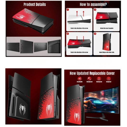 Sony PlayStation PS5 Slim Spider-Man Design Console Protective Cover – Quick & Simple Install