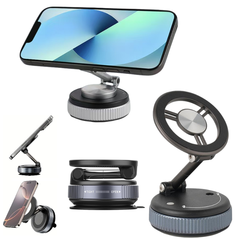 Load image into Gallery viewer, [PT-101] Vacuum Suction Magnetic Car Holder 360° Rotation for Car Dashboard &amp; Wind Screen Strong Magnet - Polar Tech Australia
