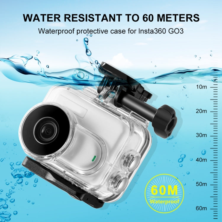 Load image into Gallery viewer, Insta360 GO 3 / GO 3SPULUZ 60m Underwater Waterproof Housing Case with Base Adapter &amp; Screw (Transparent
