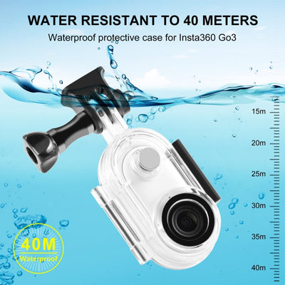 Insta360 GO 3 / GO 3S PULUZ 40m Underwater Waterproof Housing Case with Base Adapter & Screw (Transparent) - i-Station Mobile Phone & Electronic Device Repair and Accessories